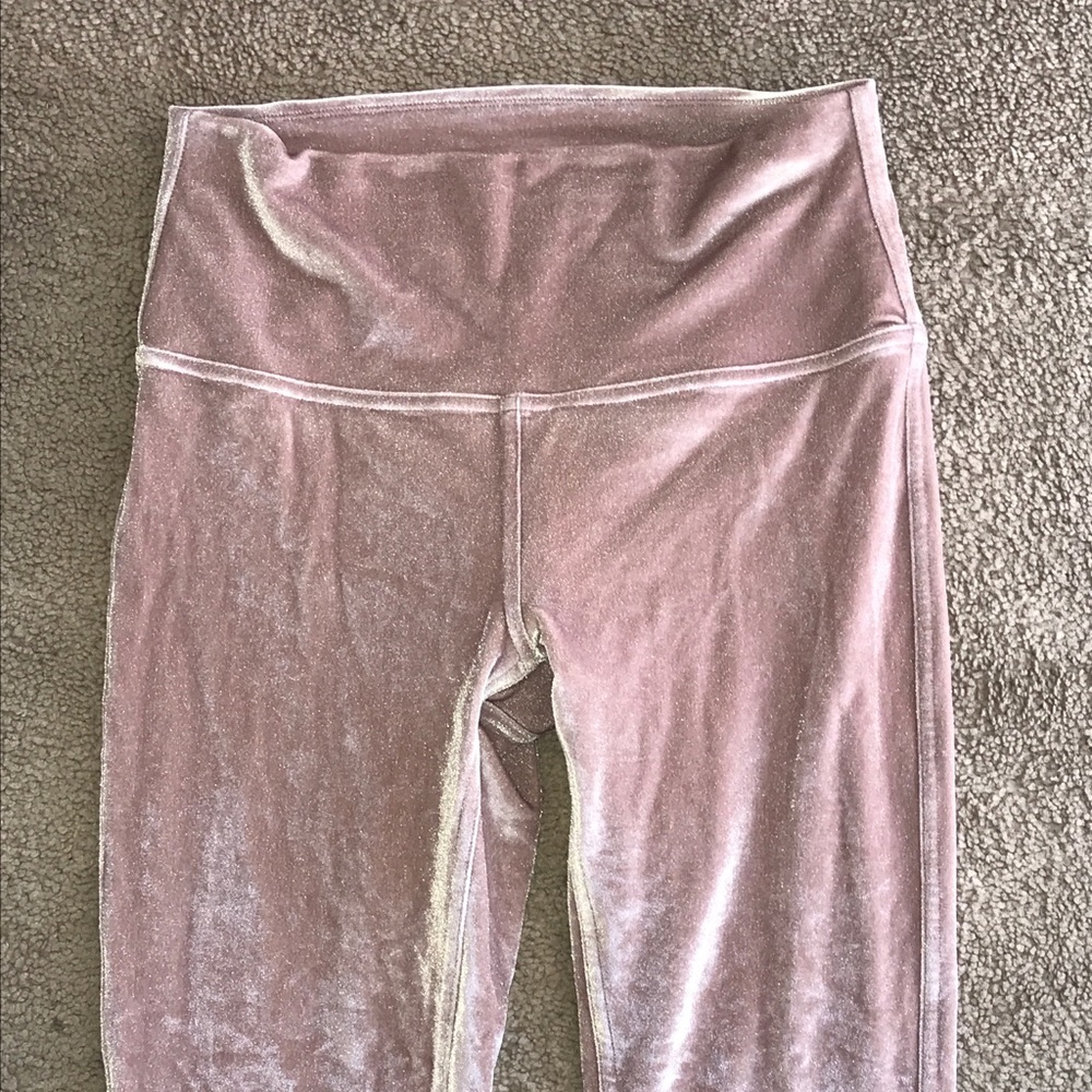Baby pink Velvet Lululemon leggings